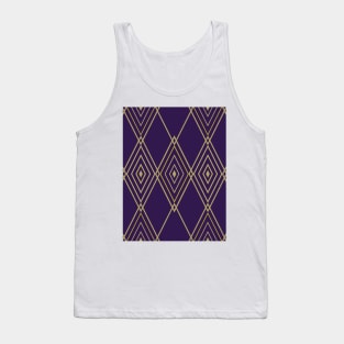 Art Deco Gold & Deep Violet Tank Top